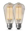 Vintage Edison 100-Watt Equivalent ST19 E26-Medium Soft White Dimmable LED Light Bulb, 2-Pack