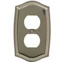Sonoma Polished Nickel Solid Brass 1-Duplex Outlet Wallplate