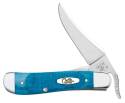 Caribbean Blue Bone Sawcut Jig Folding Knife