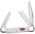 SparXX Standard Jig White Synthetic Medium Stockman Folding Knife