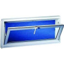 32-Inch x 20-Inch Vinyl Frame Hopper Basement Window