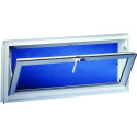 32 x 24-Inch White Vinyl Hopper Basement Window