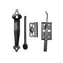 6-Inch Black Galvanized Steel Thumb Latch