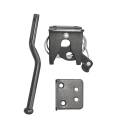 Black Galvanized Steel Spring-Loaded Latch And Catch With Cable And Ring