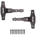 7-11/16-Inch Black Steel Ornamental T-Hinge