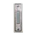 Silver, Plastic, Wired LED Lighted, Push-Button Doorbell
