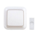 White Plastic Battery-Operated Wireless Doorbell Kit