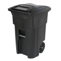 Two Wheel Black Trash Can 64-Gallons