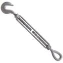 Hardware Essentials™ 3/8"-16 x 17-5/8" Galvanized Hook And Eye Turnbuckles
