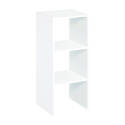 12.13-Inch X 31-1/2-Inch White Wood 3-Cube Vertical Closet Organizer