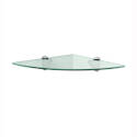 12-Inch X 12-Inch Satin Nickel Corner Glass Shelf, 25-Pound Capacity