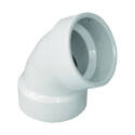 Hub x Hub 60° DWV PVC Elbow, 2"