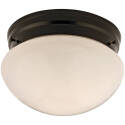 Single Light Round Ceiling Fixture, 120 V, 60 W, 1-Lamp, A19 or CFL Lamp, Bronze Fixture
