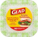 10-Inch, Green Victorian, Square Paper Plate, 50-Count