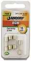 15-Amp Agw Cartridge Fast Acting Fuse Without Indicator
