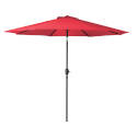 9-Foot Red Tiltable Patio Brick Umbrella