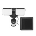 1100-Lumen Solar-Powered Black Security Light