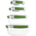 Green Rectangular Storage Containers 4-Pack