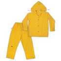 X-Large Yellow Medium Weight Polyester 3-Piece Rain Suit