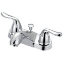Chrome 2-Handle Bathroom Sink Faucet With Drain, 4 in. Centerset - WaterSense® Certified