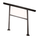 Aluminum Textured Black Handrail Kit For 2-3 Steps