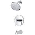 Chrome 1-Handle Tub & Shower Trim Kit - 1-Function Showerhead, 1.75 GPM, Pressure Balance VERSITECH® Valve Included