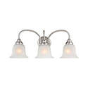 3-Light Brushed Nickel Vanity Light Fixture