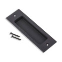 Matte Black Barn Door Rectangle Flush Pull