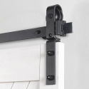 48-In Matte Black Barn Door Bi-Fold Kit
