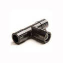Non-Threaded Tubing Tee, 1/2 In Compression, 0 To 60 PSI, Plastic