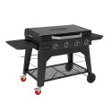 4-Burner Open Cart Griddle With Lid