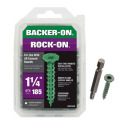 #9 X 1-1/4-Inch Rock-On Green Zinc-Plated Flat Head Cement Board Screws 185-Pack