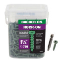 #9 X 1-1/4-Inch Rock-On Green Zinc-Plated Flat Head Cement Board Screws 750-Pack