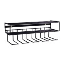 21.5 X 7.5-Inch Black Steel Wall Mount Tool Holder