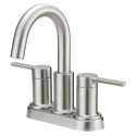 Brushed Nickel 2-Handle Bathroom Sink Faucet With Drain, 4 in. Centerset - WaterSense® Certified