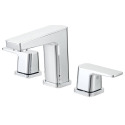 Chrome 2-Handle Bathroom Sink Faucet With Drain, Widespread - WaterSense® Certified