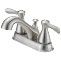 Brushed Nickel 2-Handle Bathroom Sink Faucet With Drain, 4 in. Centerset - WaterSense® Certified
