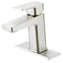 Brushed Nickel 1-Handle Bathroom Sink Faucet With Drain, Single Hole - WaterSense® Certified
