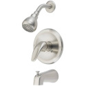 Brushed Nickel 1-Handle Tub & Shower Trim Kit - 1-Function Showerhead, 1.75 GPM