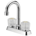 Chrome 2-Handle Bar Sink Faucet