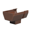 5.8 x 4.5-Inch Brown Vinyl U Gutter Drop Outlet