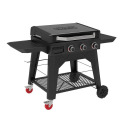 3-Burner Open Cart Griddle with Lid