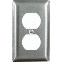Smooth Stainless Steel Wall Plate, Duplex Receptacle