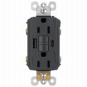 radiant® 15-Amp 125-Volt Self-Test, Tamper-Resistant GFCI Duplex Receptacle, 1-Pack, Graphite