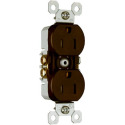 TradeMaster® 15-Amp 125-Volt Tamper-Resistant Duplex Receptacle, 1-Pack, Brown