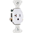 White 20-Amp Heavy-Duty Single Receptacle