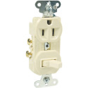 Ivory Single Switch & Receptacle Combination