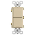 radiant® Ivory Decorator Duplex Rocker Switch