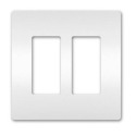 Radiant White 2-Gang Screwless Wall Plate