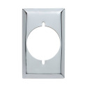 1-Gang Silver Metal Single Receptacle Wall Plate